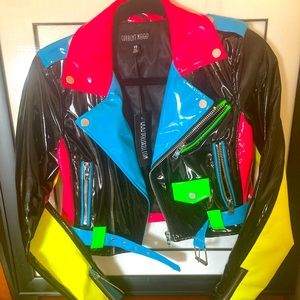 Current Mood/Dolls Kill "Ride or Die" Neon Punk Fashion Jacket Size XS